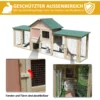 Kleintierstall Mit 2 Freiluftgehegen Tannenholz Grau + Schwarz