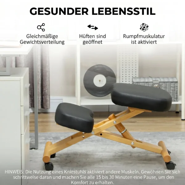 Kniestuhl Ergonomischer Kniehocker Mit Rollen Sitzhocker Zur Verbesserung Der Nackenschmerzen Für Zuhause Und Büro