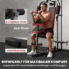 Kraftstation Fitnessstation Mit Latzug, Butterflystange, Verstellbar Preacher Bank, Beintrainer, Bis 120kg Schwarz+Rot
