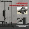 Kraftstation Für Zuhause, Ruderzüge, Ohne Gewichte, Fitnessgerät Für Zuhause, Stahl, Kunstleder, Schwarz