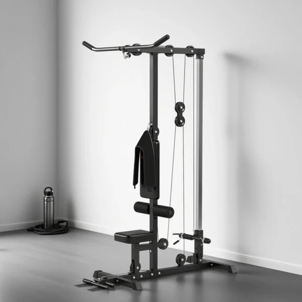 Kraftstation Für Zuhause, Ruderzüge, Ohne Gewichte, Fitnessgerät Für Zuhause, Stahl, Kunstleder, Schwarz