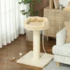 Kratzbaum Katzenbaum Katzenbett, 1 Katzenbett, Inkl. Katzenspielzeug, 55 Cm X 55 Cm X 83 Cm, Beige