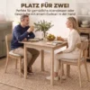Küchentisch Esstisch Quadratischer Tisch, Modernes Design, 75 Cm X 75 Cm X 76 Cm, Naturholz