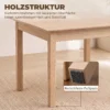 Küchentisch Esstisch Quadratischer Tisch, Modernes Design, 75 Cm X 75 Cm X 76 Cm, Naturholz