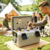 Kühlbox 42,6L Große Passive Thermobox Bis Zu 72 Std. Kühlung, Mit PU Vollschaumisolierung Ablassventil Griff, Tragbar