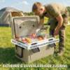 Kühlbox 42,6L Große Passive Thermobox Bis Zu 72 Std. Kühlung, Mit PU Vollschaumisolierung Ablassventil Griff, Tragbar