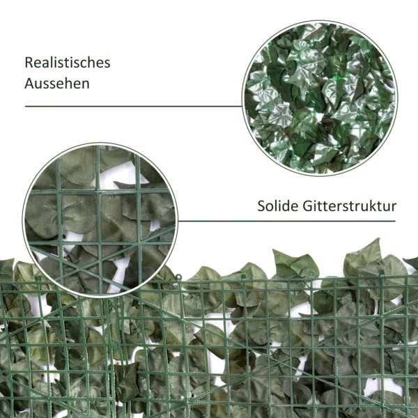 Kunsthecke Kunstpflanze, Kletterpfanze Künstliche, 240cm X 100cm. Grün