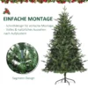 Künstlicher Weihnachtsbaum 150 Cm Künstlich Tannenbaum Mit 946 Spitzen Christbaum Weihnachtsdeko Inkl. Metallständer Für Drinnen