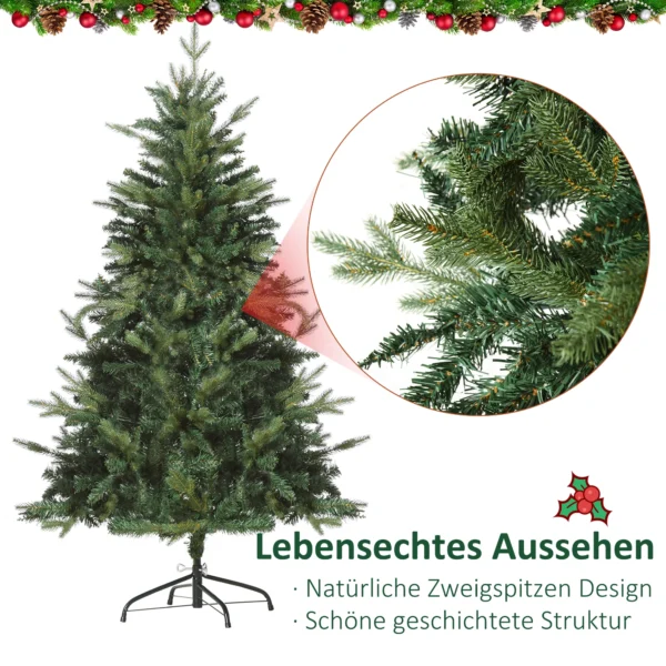 Künstlicher Weihnachtsbaum 150 Cm Künstlich Tannenbaum Mit 946 Spitzen Christbaum Weihnachtsdeko Inkl. Metallständer Für Drinnen