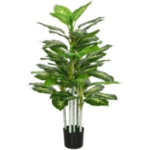 Kunstpflanze, Kunststoff Pflanze, Zementtopf, Indoor Und Outdoor, 120 Cm, Grün
