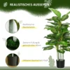Kunstpflanze, Kunststoff Pflanze, Zementtopf, Indoor Und Outdoor, 120 Cm, Grün