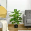 Kunstpflanze, Kunststoff Pflanze, Zementtopf, Indoor Und Outdoor, 95 Cm, Grün