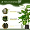Kunstpflanze, Kunststoff Pflanze, Zementtopf, Indoor Und Outdoor, 95 Cm, Grün
