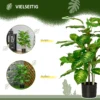 Kunstpflanze, Kunststoff Pflanze, Zementtopf, Indoor Und Outdoor, 95 Cm, Grün