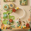 Lauflernwagen Holz Montessori Lauflernhilfe Mit Geschwindigkeitskontrolle, Xylophon, Zahnrädern Und Perlenlabyrinth Grün