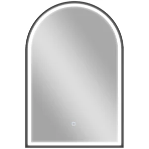 LED Badezimmerspiegel 60 X 90 Cm Mit Beleuchtung, Front & Rückbeleuchtung, Memory Funktion, Touch Schalter, Schwarz