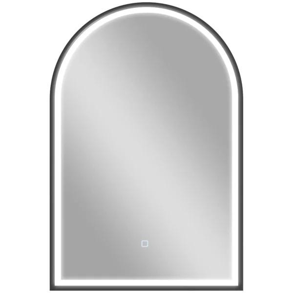 LED Badezimmerspiegel 60 X 90 Cm Mit Beleuchtung, Front & Rückbeleuchtung, Memory Funktion, Touch Schalter, Schwarz