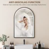 LED Badezimmerspiegel 60 X 90 Cm Mit Beleuchtung, Front & Rückbeleuchtung, Memory Funktion, Touch Schalter, Schwarz