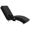 Massagesessel, Relaxsessel, Liegesessel Mit 8 Vibrationspunkten, 5 Modi, 56 X 168 X 84 Cm, Schwarz