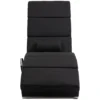 Massagesessel, Relaxsessel, Liegesessel Mit 8 Vibrationspunkten, 5 Modi, 56 X 168 X 84 Cm, Schwarz