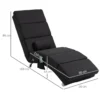 Massagesessel, Relaxsessel, Liegesessel Mit 8 Vibrationspunkten, 5 Modi, 56 X 168 X 84 Cm, Schwarz