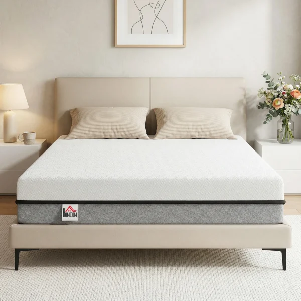 Matratze 140x200cm H3 Mittelfest 20 Cm Höhe Ergonomisch, Atmungsaktiv Aus Gel Memory Schaumstoff, Öko Tex & CertiPUR