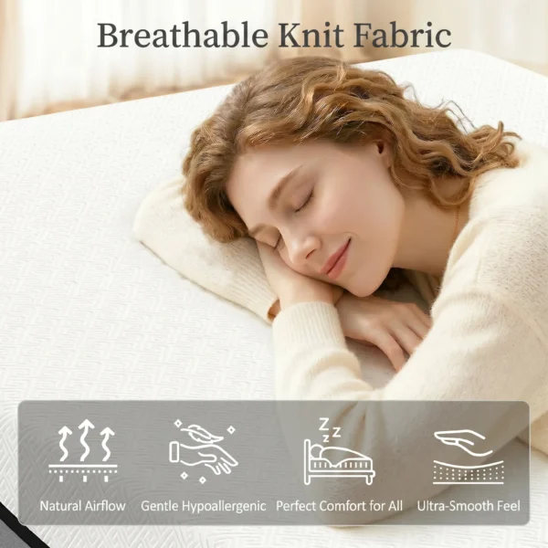 Matratze 140x200cm H3 Mittelfest 20 Cm Höhe Ergonomisch, Atmungsaktiv Aus Gel Memory Schaumstoff, Öko Tex & CertiPUR