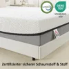 Matratze 140x200cm H3 Mittelfest 20 Cm Höhe Ergonomisch, Atmungsaktiv Aus Gel Memory Schaumstoff, Öko Tex & CertiPUR