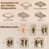 Matratze Taschenfederkernmatratze Mit Memory Schaumstoff Grünem Tee H3 Härtegrad Oeko TEX & CertiPUR 200x90x20 Cm Grau