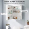 Medizinschrank, Abschließbarer Medikamentenschrank Mit 6 Regalen Für Küche, Flur