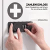 Medizinschrank Zur Wandmontage Mit Zahlenschloss, 2 stufiger Erste Hilfe Schrank Aus Edelstahl, Weiß