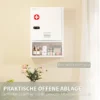 Medizinschrank Zur Wandmontage Mit Zahlenschloss Und Schlüssel, 3 stufig, Abschließbar, Weiß