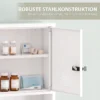 Medizinschrank Zur Wandmontage Mit Zahlenschloss Und Schlüssel, 3 stufig, Abschließbar, Weiß