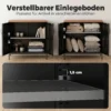 Metall Sideboard, 80x40x80 Cm, Industrielles Aufbewahrungsschrank Mit 2 Türen Und Verstellbarem Regal Für Wohnzimmer, Büro, Schwarz