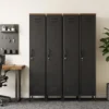 Metallschrank, Industrieller Kleiderschrank Mit Verstellbaren Böden Für Schlafzimmer, Garage Und Büro, Schwarz