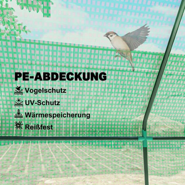 Mini Gewächshaus Frühbeet Foliengewächshaus, Wetterbeständig, 180 X 92 X 92 Cm, Grün
