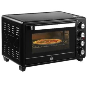 Mini Ofen Toasterofen, 1 Backblech, 1 Grilrost, Timer Funktion, Schwarz