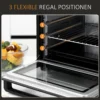Mini Ofen Toasterofen, 1 Backblech, 1 Grilrost, Timer Funktion, Schwarz