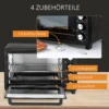 Mini Ofen Toasterofen, 1 Backblech, 1 Grilrost, Timer Funktion, Schwarz