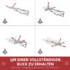 Mini Weihnachtsbaum Ø40x90 Cm, Kunstschnee, 60 LEDs, Feuerfest, Kunststoff, Grün/Weiß