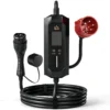 Mobile Wallbox 11kW 8m Typ 2 6–16 A 3 Phasig Ladekabel CEE 16A Auf Typ 2 Mit Einstellbarer Ladeleistung Startzeitvorwahl