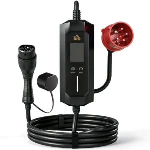 Mobile Wallbox 11kW 8m Typ 2 6–16 A 3 Phasig Ladekabel CEE 16A Auf Typ 2 Mit Einstellbarer Ladeleistung Startzeitvorwahl