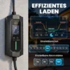 Mobile Wallbox 11kW 8m Typ 2 6–16 A 3 Phasig Ladekabel CEE 16A Auf Typ 2 Mit Einstellbarer Ladeleistung Startzeitvorwahl