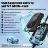 Mobile Wallbox 11kW 8m Typ 2 6–16 A 3 Phasig Ladekabel CEE 16A Auf Typ 2 Mit Einstellbarer Ladeleistung Startzeitvorwahl