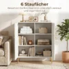 Modernes Sideboard, 105,4 Cm Buffet Mit 4 Soft Close Türen Und Metallfüßen, Für Esszimmer & Küche, Cremeweiß