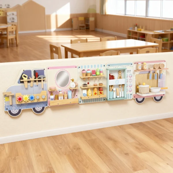 Montessori Druk Bord Sensorisch Speelgoed In Vrachtwagen Ontwerp Vanaf 3 Jaar