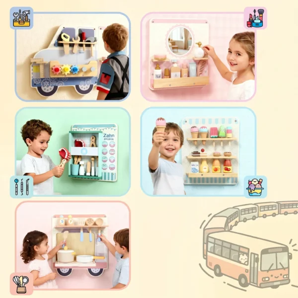 Montessori Druk Bord Sensorisch Speelgoed In Vrachtwagen Ontwerp Vanaf 3 Jaar