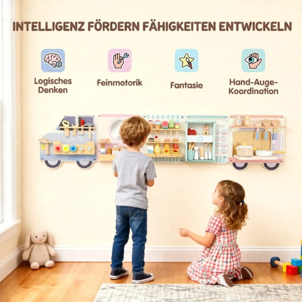 Montessori Druk Bord Sensorisch Speelgoed In Vrachtwagen Ontwerp Vanaf 3 Jaar