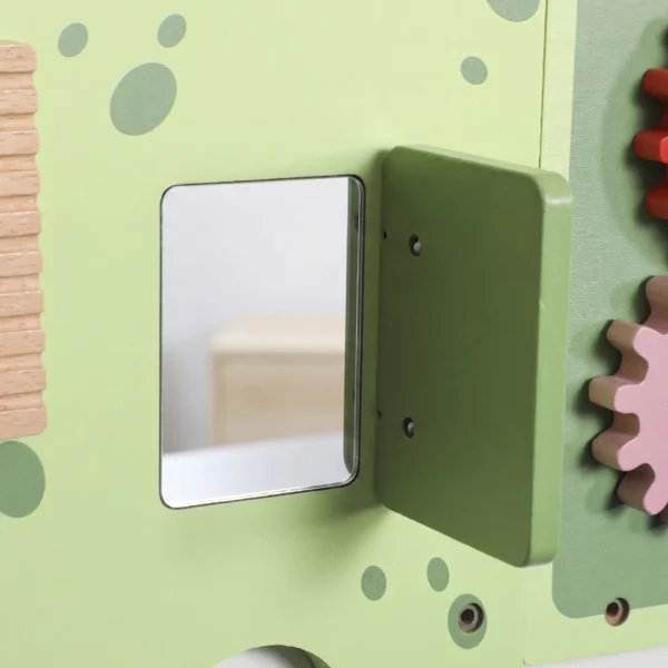 Montessori Motorikbrett Holz Busy Board Dinosaurier Wandmontiertes Mit Xylophon Uhr Zahnrädern Klangstäbe