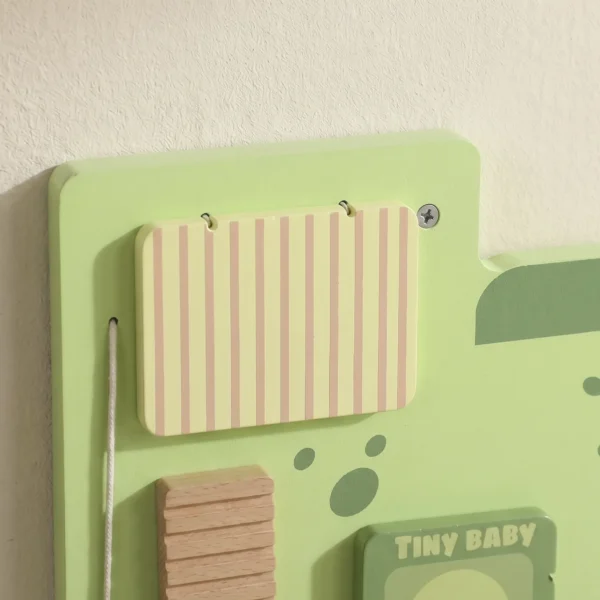 Montessori Motorikbrett Holz Busy Board Dinosaurier Wandmontiertes Mit Xylophon Uhr Zahnrädern Klangstäbe